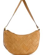 VENEZIA Geanta dama crossbody - piele naturala - maro - 35x23x8cm - 3 buzunare interioare - 1 buzunar exterior