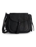 VENEZIA Geanta dama crossbody - piele naturala - neagra - 34x24x10cm - 2 buzunare interioare - 2 buzunare exterioare - curea reglabila max 165cm