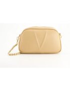 VENEZIA Geanta dama model Messenger - piele naturala - bej - 25x16x8cm - curea detasabila 120cm