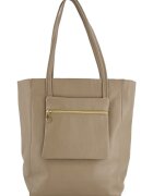 VENEZIA Geanta dama Shopper - piele naturala - maro - 37x27x13cm