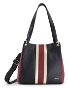 VENEZIA Geanta dama shopper - piele naturala - multicolor - 31x33x9cm - 3 compartimente interioare - curea detasabila 150cm