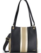 VENEZIA Geanta dama shopper piele naturala multicolor 31x33x9cm cu 3 compartimente interioare - curea detasabila 150cm