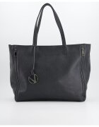 VENEZIA Geanta dama shopper - piele naturala - neagra - 37x29x13cm - lungime manere 49cm