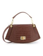 VENEZIA Geanta de dama Bucket din piele naturala - maro - 29x16x9cm - cu manere si curea detasabile
