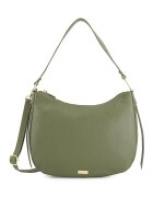 VENEZIA Geanta de umar dama din piele naturala verde - 23x33x8cm - cu 2 buzunare interioare - curea detasabila max 115cm