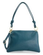 VENEZIA Geanta de umar dama piele naturala - verde - 20x28x4cm - curea detasabila - lungime maxima 128cm