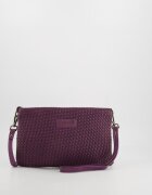 VENEZIA Geanta de umar din piele naturala - violet - 30x18x2cm - cu curea detasabila - 2 buzunare interioare - 1 buzunar exterior