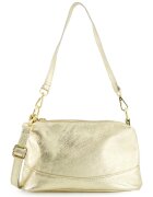 VENEZIA Geanta de umar model Messenger - piele naturala - auriu - 26x10x16cm - cu curea detasabila