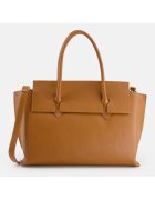 VENEZIA Geanta de umar - model Shopper - piele naturala - 4 compartimente - maro - 36x23x10cm