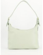 VENEZIA Geanta de umar - model Shopper - piele naturala - verde - 37x26x12cm - 3 buzunare interioare - manere de 60cm