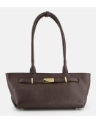 VENEZIA Geanta de umar - piele naturala - 2 buzunare interioare - maro - 42x17x14cm