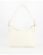 VENEZIA Geanta de umar - piele naturala - alb - 26x37x12cm - 3 buzunare interioare