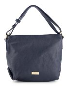 VENEZIA Geanta de umar - piele naturala - granat - 34x25x13cm - lungime curea 88cm