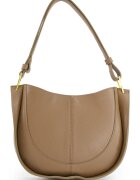 VENEZIA Geanta de umar piele naturala - maro - 23x28x8 -5cm - cu un compartiment interior - curea max 108cm