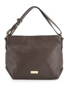 VENEZIA Geanta de umar - piele naturala - maro - 34x25x13cm - lungime curea 88cm