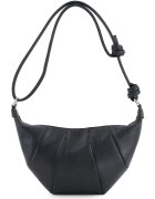 VENEZIA Geanta de umar piele naturala - neagra - 32x17x6cm - curea 115cm