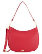 VENEZIA Geanta de umar piele naturala - rosie - 25x32x8 -5cm - cu manere si curea detasabile