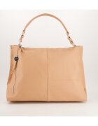 VENEZIA Geanta de umar - piele naturala - roz - 33x53x15cm - 3 buzunare interioare - 1 buzunar exterior