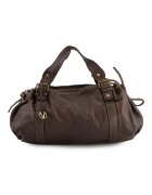 VENEZIA Geanta de voiaj Duffle - maro - piele naturala - 39x25x8 -5cm - curea detasabila 110cm - 3 buzunare interioare
