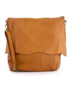 VENEZIA Geanta messenger mare - piele naturala - maro - 31x33x8cm - cu 3 buzunare interioare - curea detasabila max 111cm