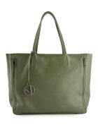 VENEZIA Geanta shopper din piele naturala - verde - 37x29x13cm - fara captuseala