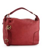 VENEZIA Geanta shopper mare bordo - piele naturala - 33x39x15cm - cu 3 buzunare interioare - 2 buzunare exterioare - curea detasabila.