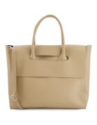 VENEZIA Geanta shopper maro piele naturala - 29x35x12cm - curea detasabila 113cm