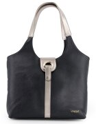 VENEZIA Geanta Shopper - piele naturala - 32x35x9cm - Negru