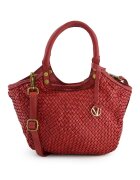 VENEZIA Geanta tote piele naturala - bordou - 36x23x11cm - curea detasabila 61cm - 1 buzunar interior