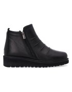 VENEZIA Ghete din piele cu talpa wedge si fermoar