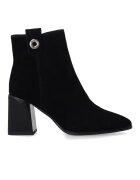 VENEZIA Ghete elegante cu toc inalt din piele intoarsa neagra