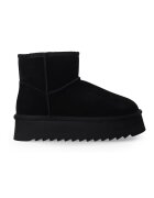 VENEZIA Ghete flatform din piele intoarsa