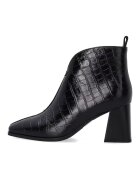 VENEZIA Ghete negre din piele cu relief - talpa