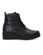 VENEZIA Ghete negre din piele - izolate - cu platforma