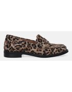 VENEZIA Mocasini din piele intoarsa cu animal print