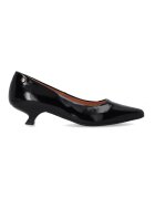 VENEZIA Pantofi cu toc jos - din piele lacuita neagra