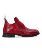 VENEZIA Pantofi din piele lacuita cu aspect de piele de crocodil si detaliu logo