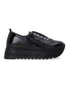 VENEZIA Pantofi din piele naturala cu talpa wedge si strasuri
