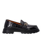VENEZIA Pantofi loafer din piele lacuita cu detalii metalice
