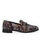VENEZIA Pantofi loafer din piele lacuita - Negru/Maro
