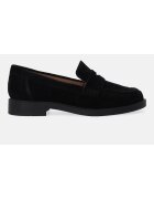 VENEZIA Pantofi loafer uni din piele intoarsa1