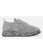 VENEZIA Pantofi sport din material textil si garnituri de piele cu perforatii