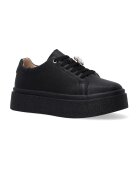 VENEZIA Pantofi sport din piele cu talpa flatform si garnitura cu strasuri