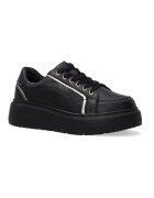 VENEZIA Pantofi sport din piele cu talpa wedge si accent metalizat