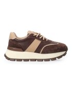 VENEZIA Pantofi sport flatform din piele intoarsa