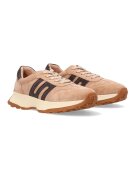 VENEZIA Pantofi sport flatform din piele intoarsa - Bej