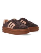 VENEZIA Pantofi sport flatform din piele intoarsa - Maro