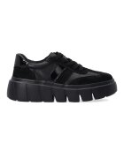 VENEZIA Pantofi sport flatform din piele si piele intoarsa