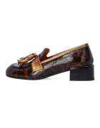 VENEZIA Pantofi tip loafer din piele lacuita cu imprimeu