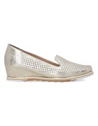 VENEZIA Pantofi wedge cu aspect metalizat